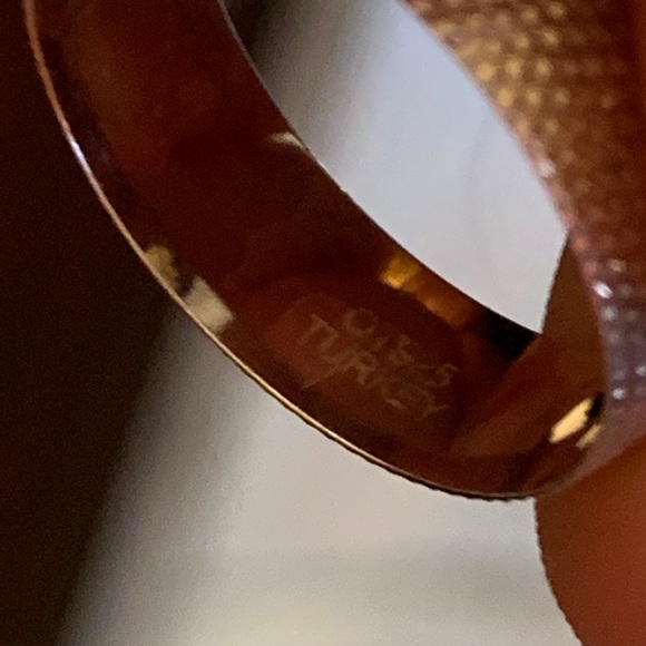 Sterling beaded textured band ring size 7 - Picture 4 of 7